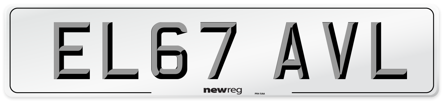 EL67 AVL Number Plate from New Reg